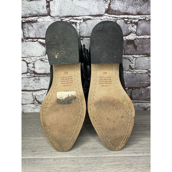 Alias Mae Black Leather Pointed Toe Buckle Straps Boots Women Sz 40EU/9.5M US - Picture 11 of 16